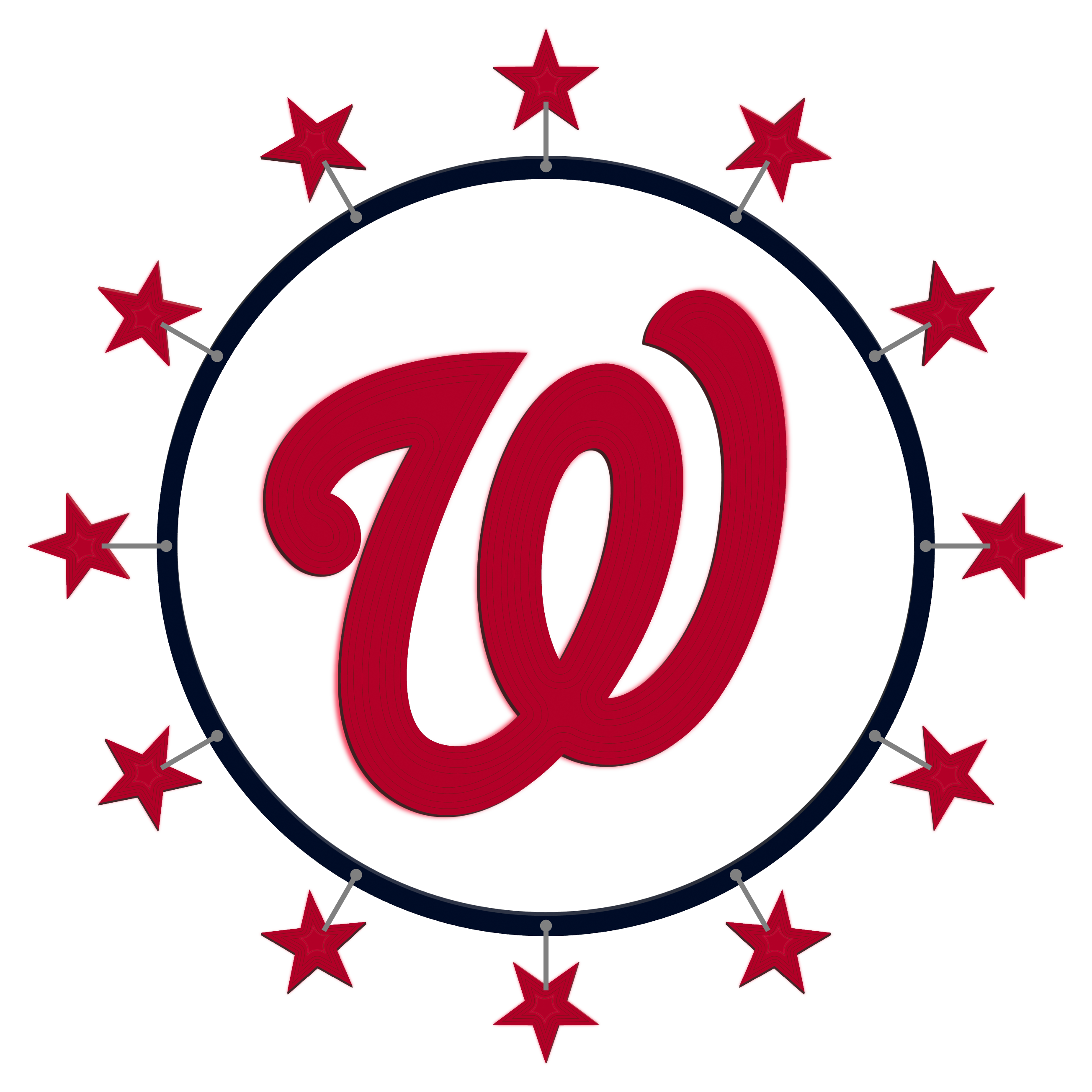 Download Washington Nationals Vintage Logo Wallpaper