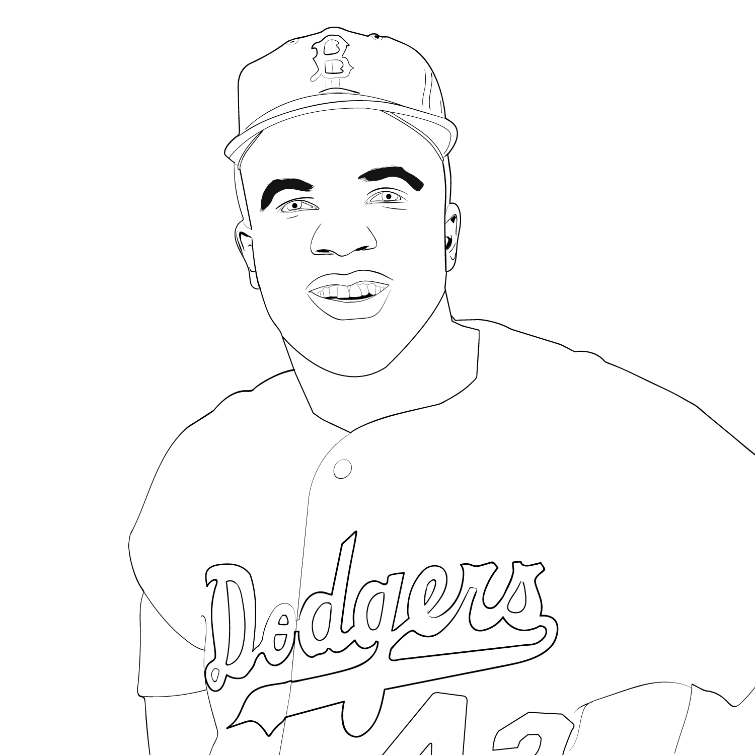 Coloring Page Jackie Robinson Coloring Page Book Free Download