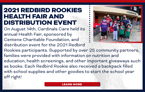 2021 Redbird Rookies Health Fair and Distribution Event
