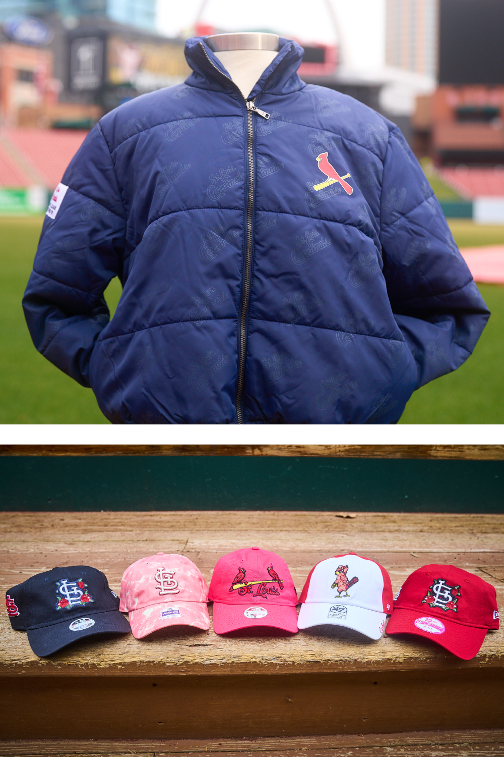 St Louis Cardinals Baseball Hooded Zip Front Jacket Size M