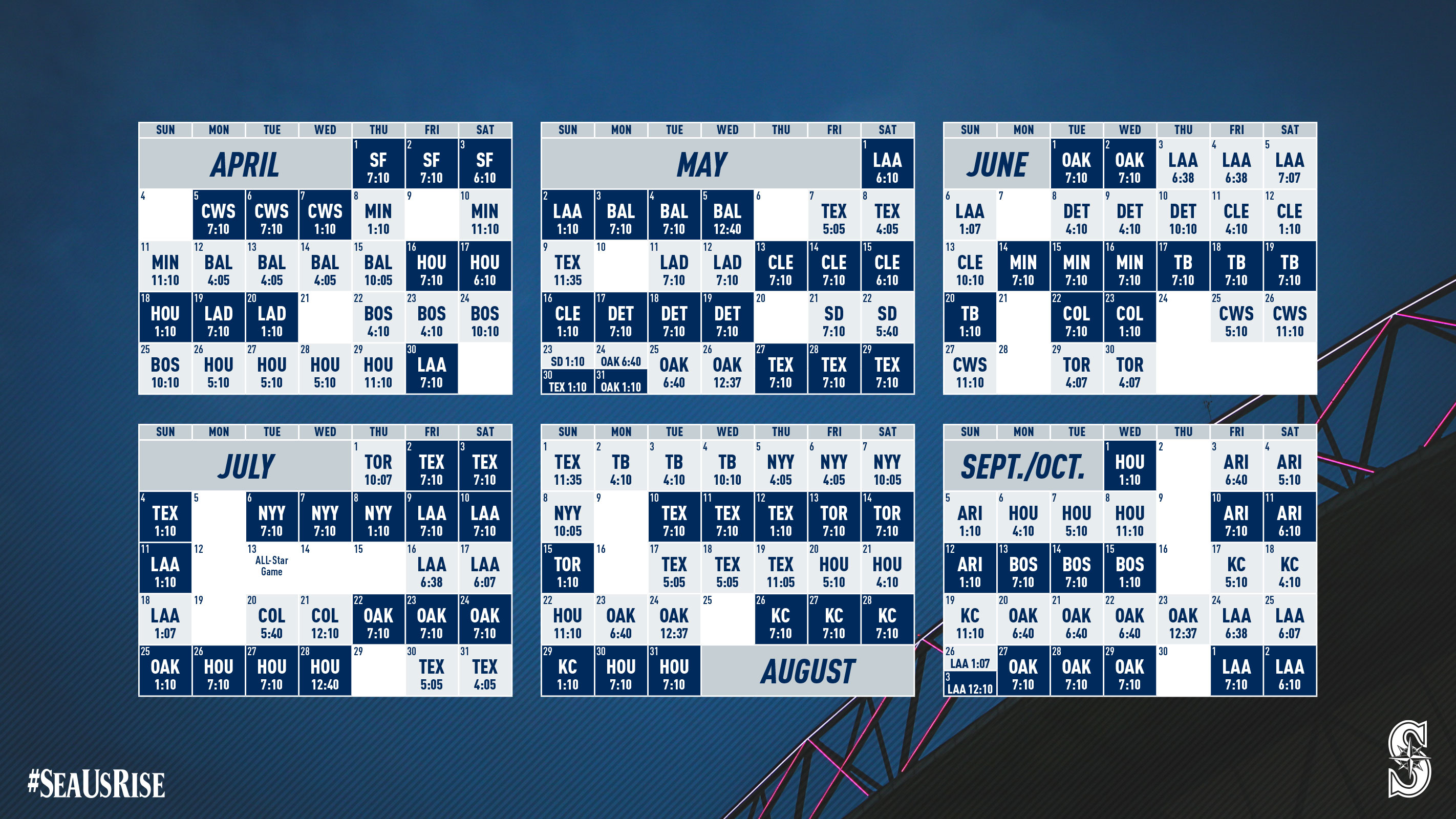 Mariners Home Schedule 2022 Mariners Schedule Wallpapers | Seattle Mariners