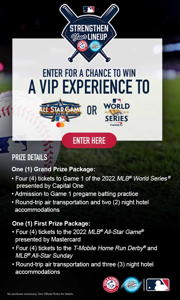 Enter for a Chance to Win a VIP Experience to the All-Star Game or the World Series.