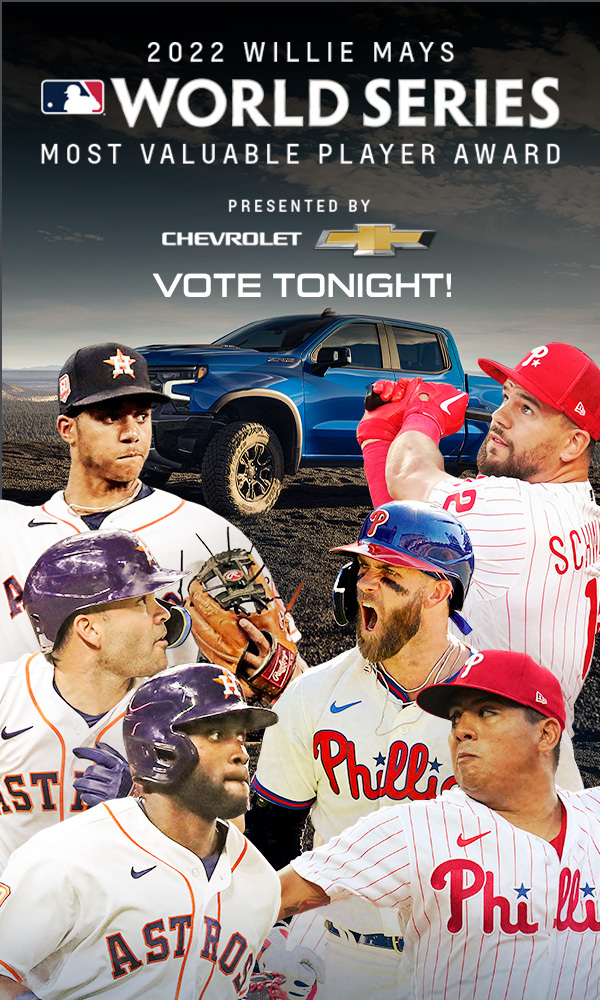 2022 Willie Mays World Series Most Valuable Player Award Presented by Chevrolet. Vote Tonight!