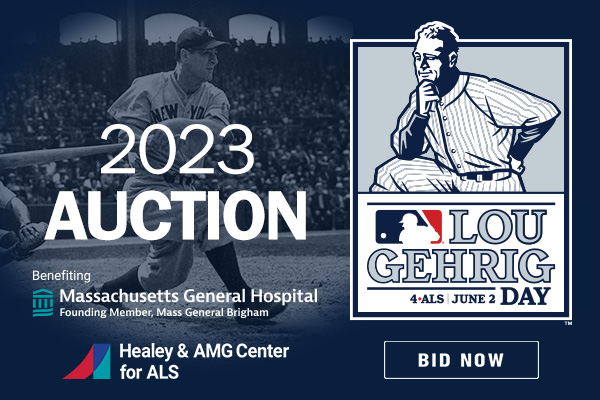 Net proceeds from the MLB Auction will go towards the Expanded Access Protocol (EAP) Program at the Sean M. Healey & AMG Center for ALS at Massachusetts General Hospital.