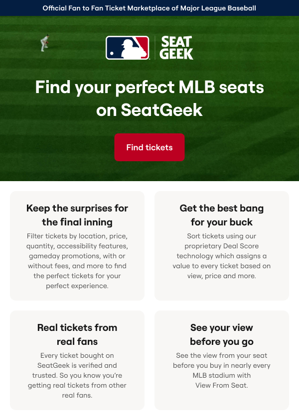 Find your perfect MLB seats on SeatGeek