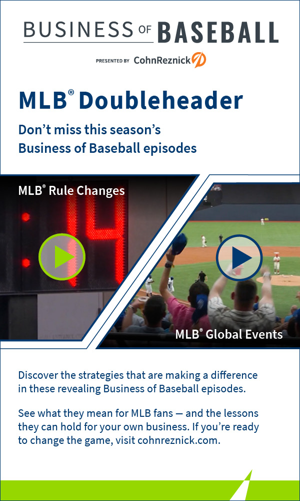 MLB Doubleheader. Don't miss this season's Business of Baseball episodes.