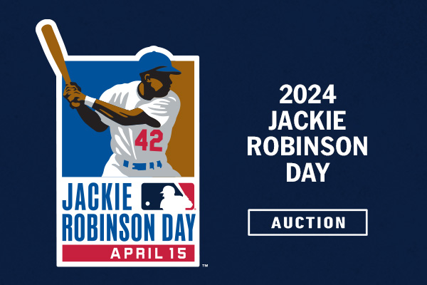 Own a piece of baseball history today! Pay tribute to Jackie Robinson's legacy and bid on a 2024 Jackie Robinson Day team autographed 42 jersey! Auction ends on 4/24 at 8 p.m. ET. 