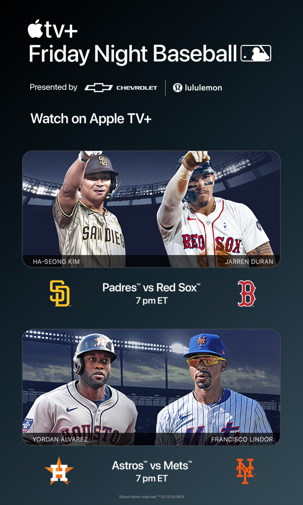 Friday Night Baseball. Watch on Apple TV+.