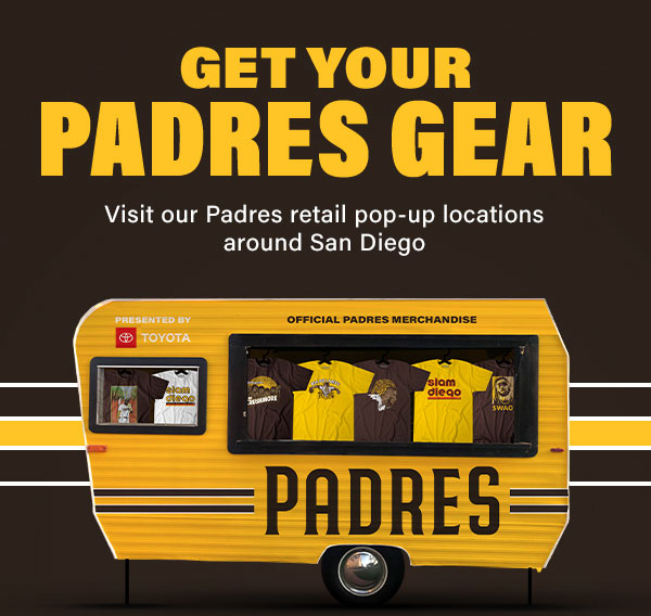 San Diego Padres - #Padres gear is coming to your neighborhood. Visit the  Padres pop-up store today! Schedule: atmlb.com/3bS9jMT