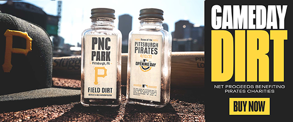 Gameday Dirt - Net Proceeds Benefiting Pirates Charities. Buy Now