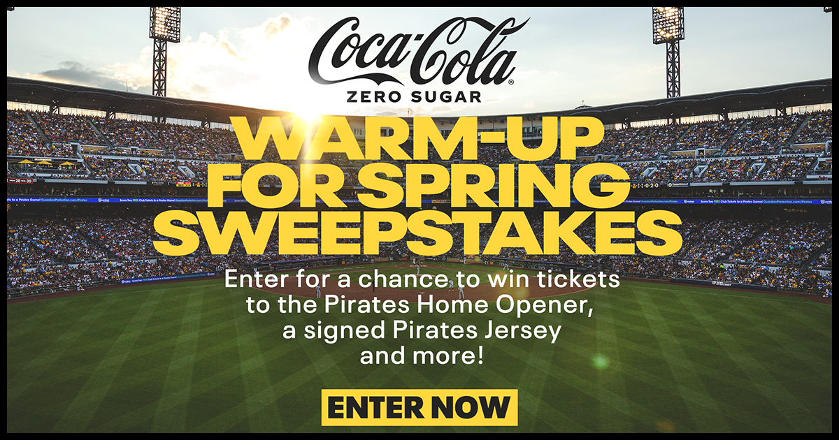 Enter the Coke WarmUp for Spring Sweepstakes Pittsburgh Pirates