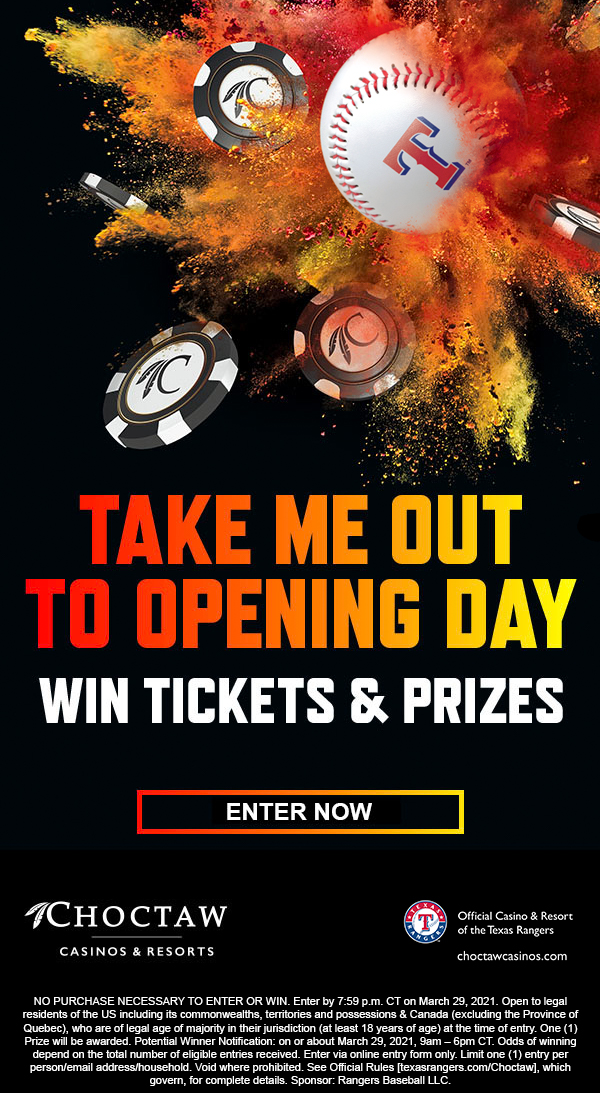 You Could Win Tickets to Rangers Opening Day Say Hello To Baseball