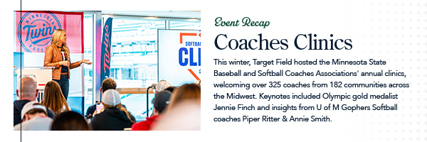 Target Field hosted the Minnesota State Baseball and Softball coaches clinics