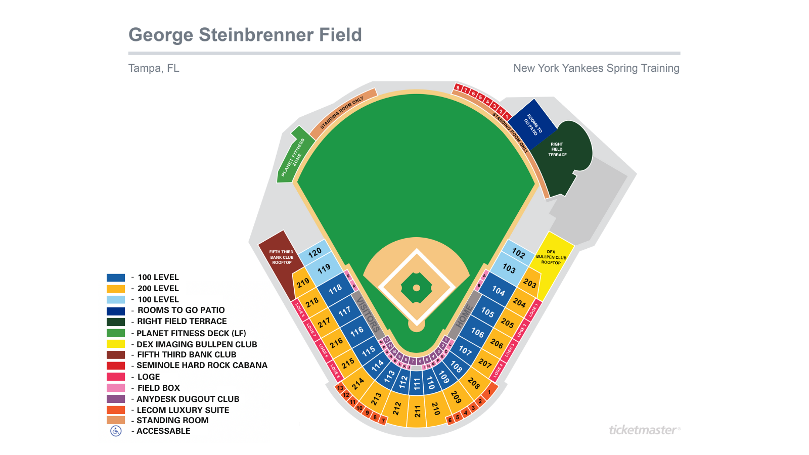 George M. Steinbrenner Field Tickets - George M. Steinbrenner Field  Information - George M. Steinbrenner Field Seating Chart